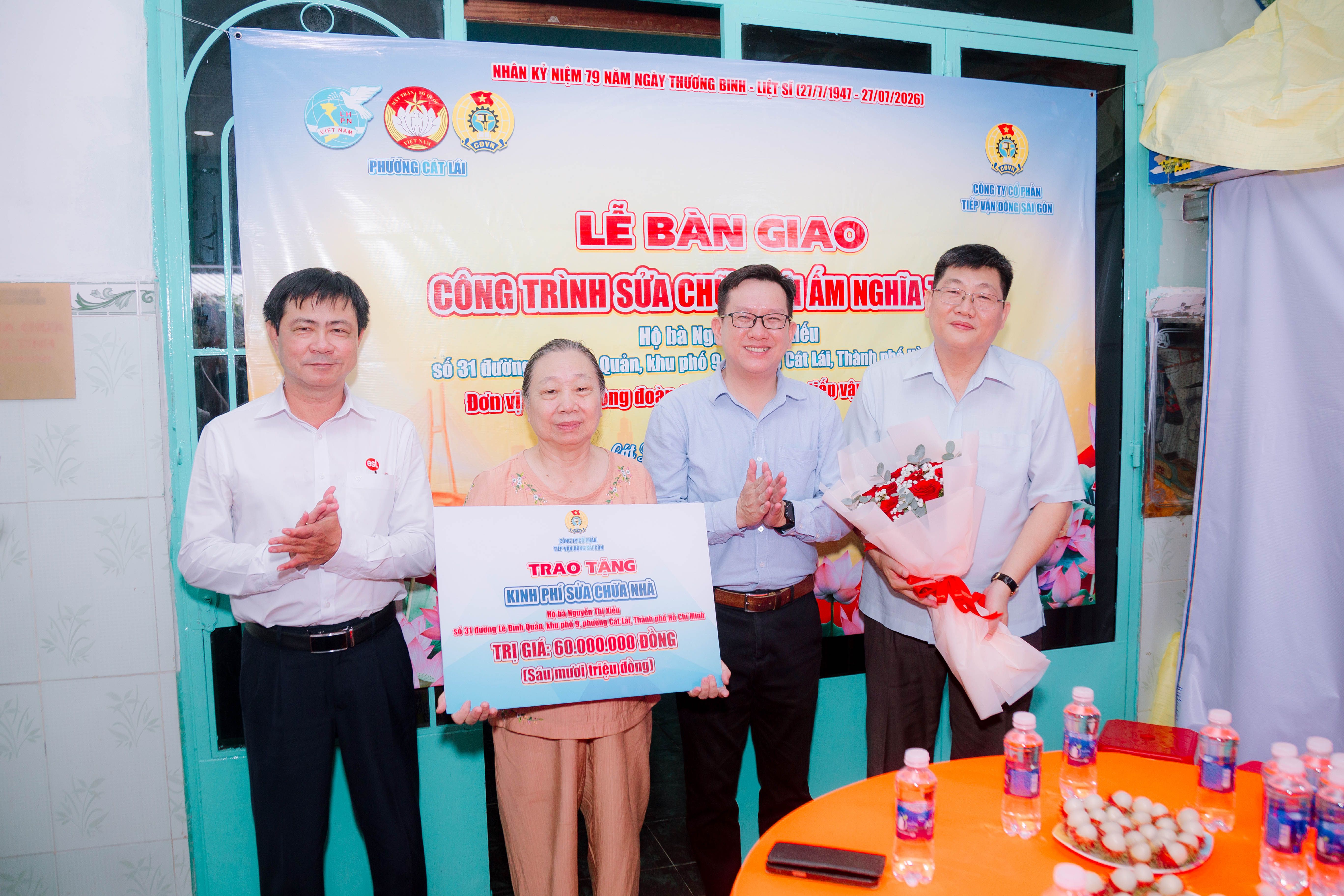CÔNG ĐOÀN CSTV ESL ĐỒNG HÀNH BÀN GIAO "MÁI ẤM NGHĨA TÌNH" TẠI PHƯỜNG CÁT LÁI