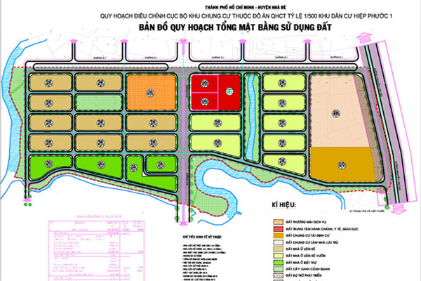 Bản đồ quy hoạch tổng mặt bằng sử dụng đất